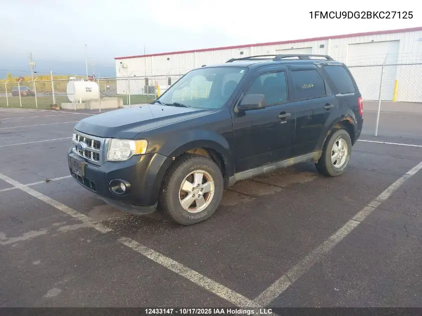 1FMCU9DG2BKC27125 2011 Ford Escape Xlt