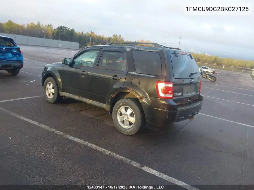 1FMCU9DG2BKC27125 2011 Ford Escape Xlt