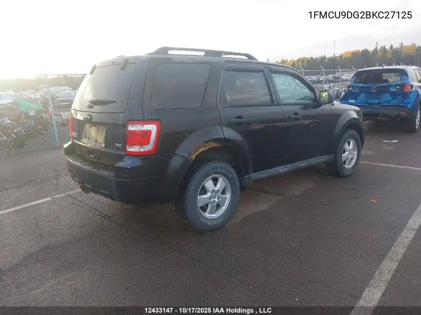 1FMCU9DG2BKC27125 2011 Ford Escape Xlt
