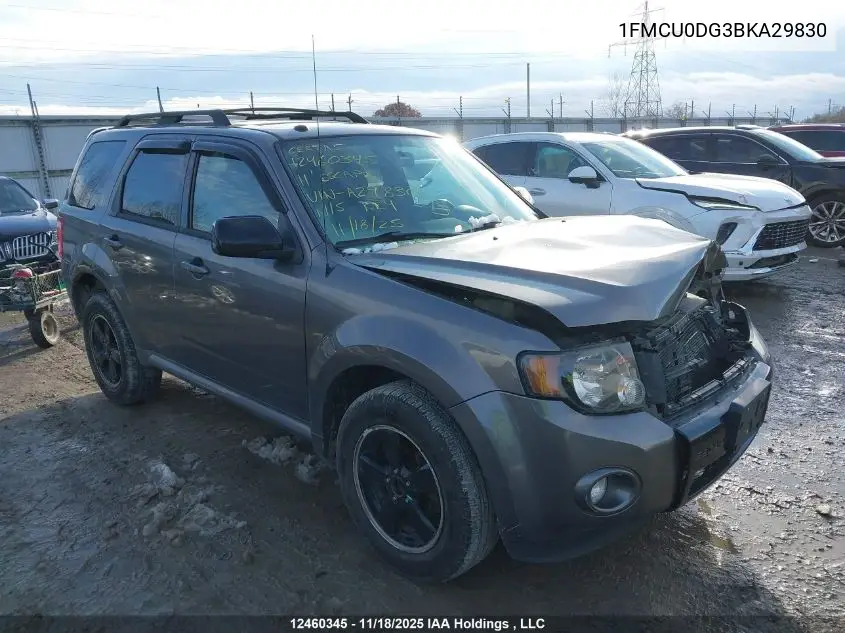 1FMCU0DG3BKA29830 2011 Ford Escape Xlt