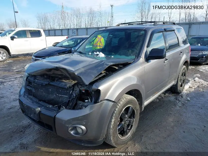 1FMCU0DG3BKA29830 2011 Ford Escape Xlt