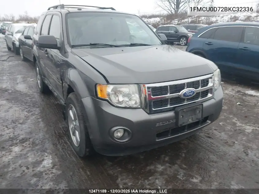 1FMCU0D72BKC32336 2011 Ford Escape Xlt