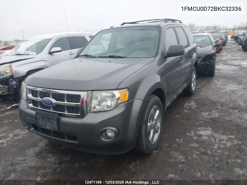 1FMCU0D72BKC32336 2011 Ford Escape Xlt