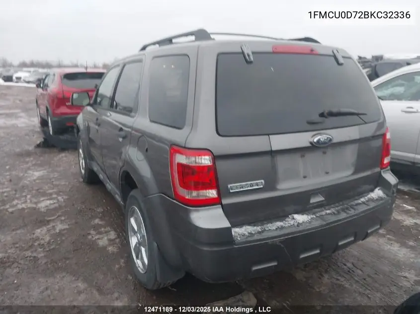 1FMCU0D72BKC32336 2011 Ford Escape Xlt