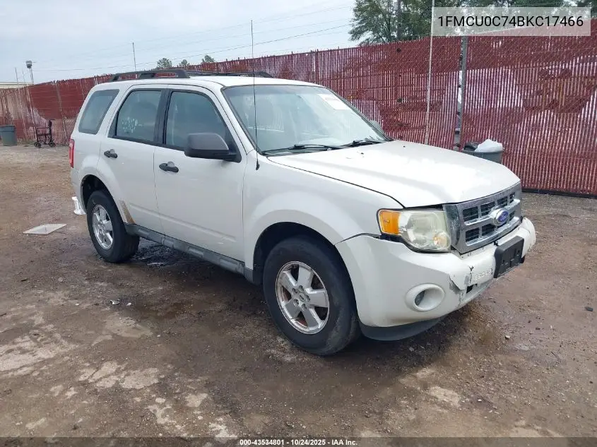 1FMCU0C74BKC17466 2011 Ford Escape Xls