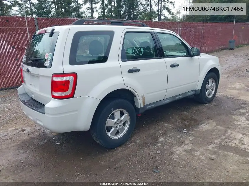 1FMCU0C74BKC17466 2011 Ford Escape Xls