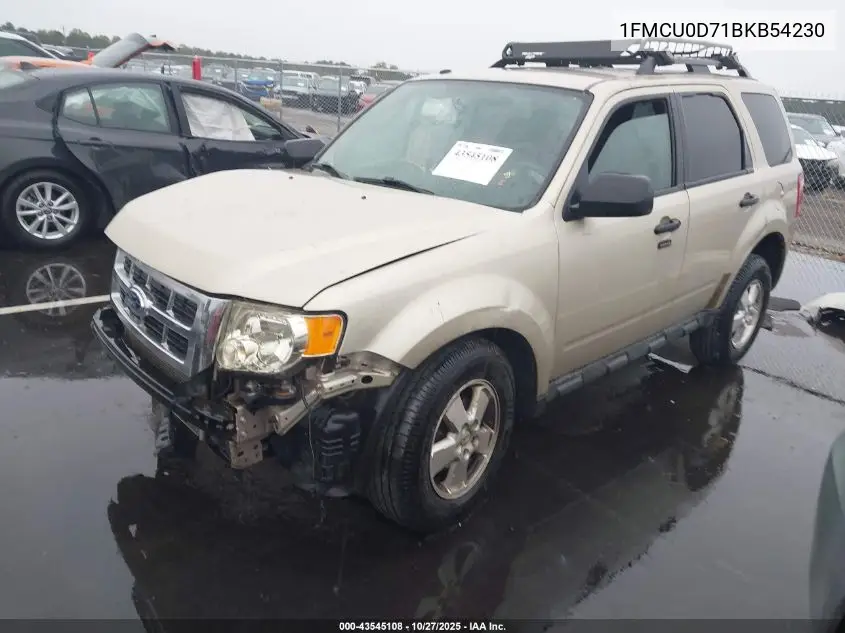 1FMCU0D71BKB54230 2011 Ford Escape Xlt