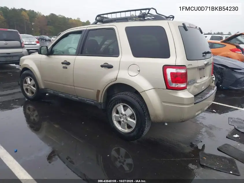1FMCU0D71BKB54230 2011 Ford Escape Xlt
