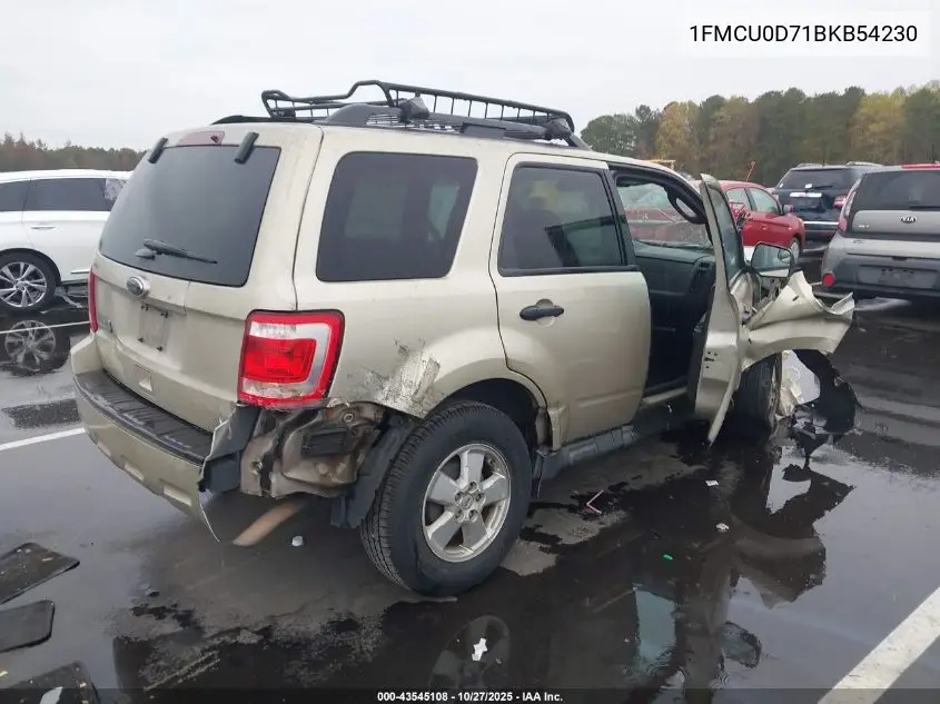 1FMCU0D71BKB54230 2011 Ford Escape Xlt