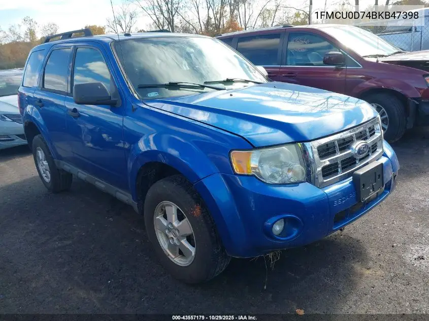 1FMCU0D74BKB47398 2011 Ford Escape Xlt