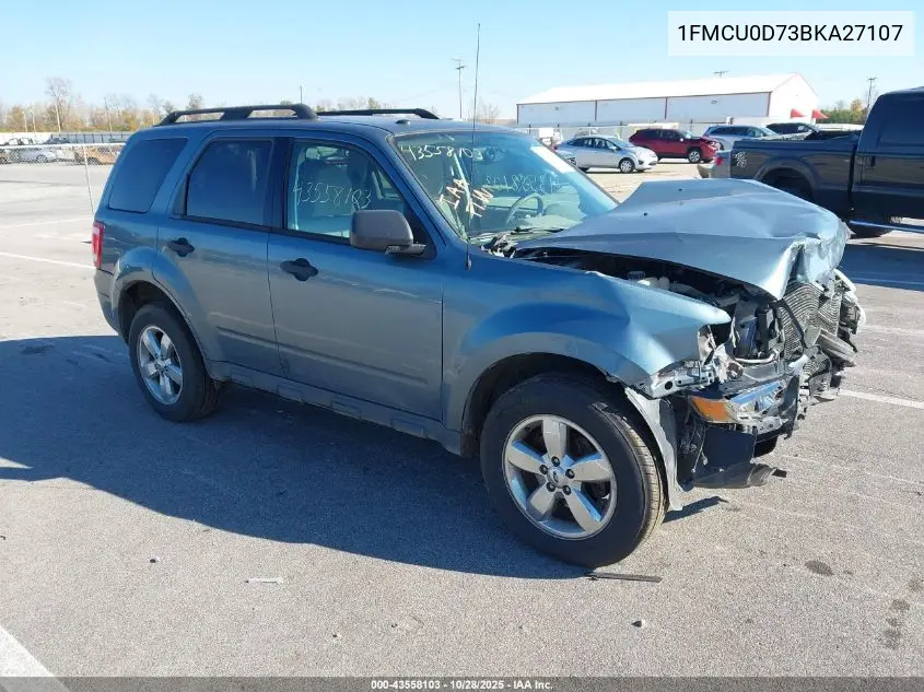 1FMCU0D73BKA27107 2011 Ford Escape Xlt