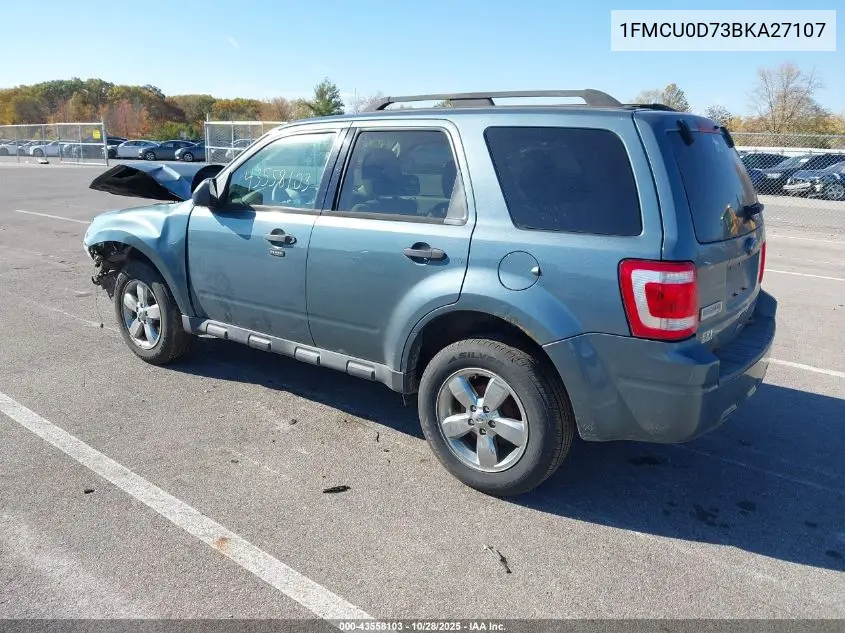 1FMCU0D73BKA27107 2011 Ford Escape Xlt