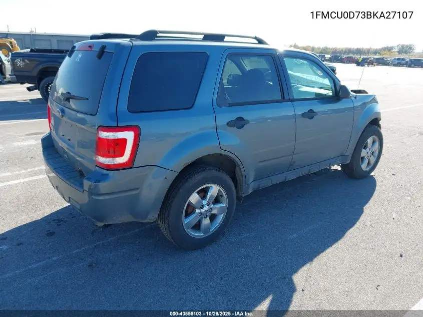 1FMCU0D73BKA27107 2011 Ford Escape Xlt