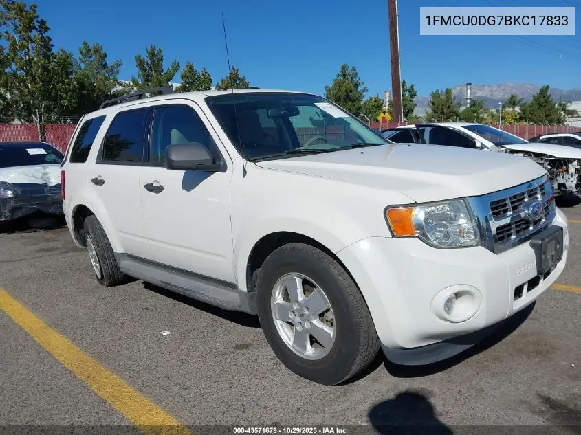 1FMCU0DG7BKC17833 2011 Ford Escape Xlt