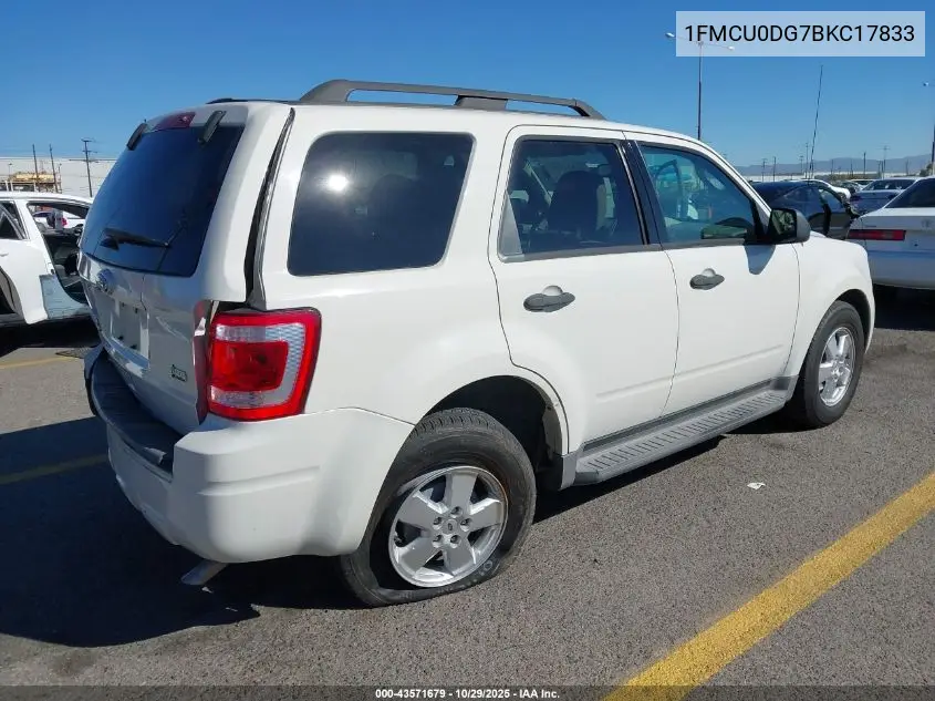 1FMCU0DG7BKC17833 2011 Ford Escape Xlt