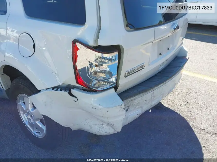 1FMCU0DG7BKC17833 2011 Ford Escape Xlt