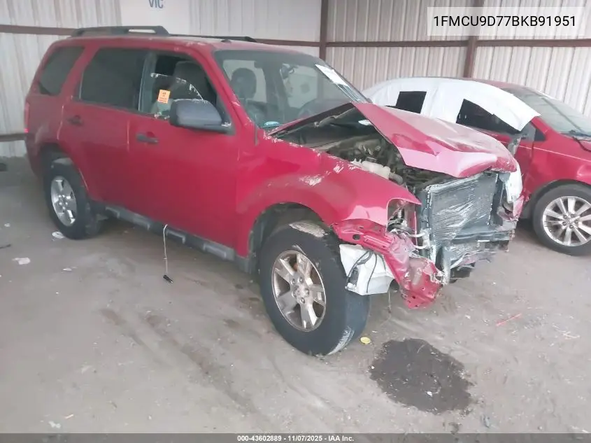 1FMCU9D77BKB91951 2011 Ford Escape Xlt