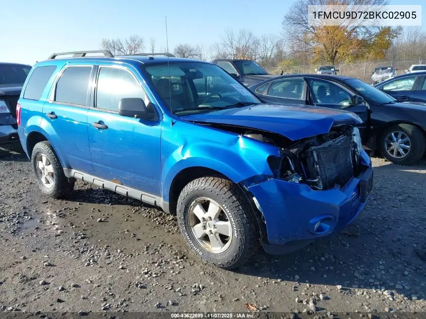 1FMCU9D72BKC02905 2011 Ford Escape Xlt