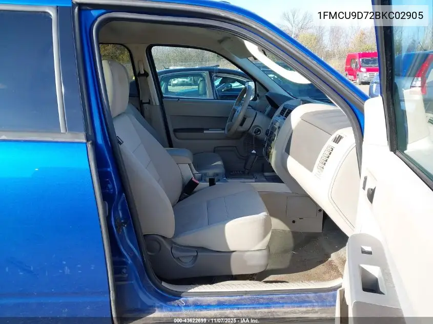 1FMCU9D72BKC02905 2011 Ford Escape Xlt