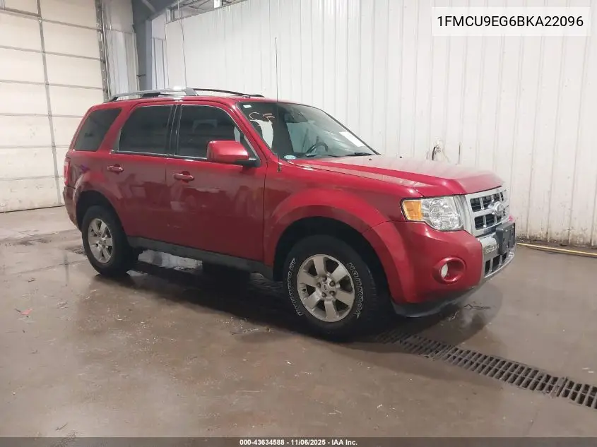 1FMCU9EG6BKA22096 2011 Ford Escape Limited