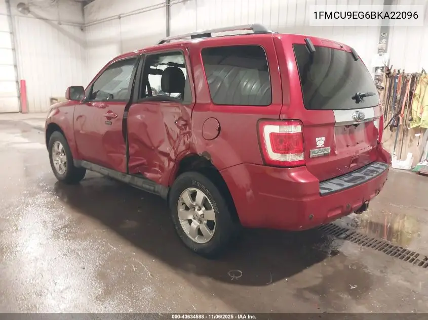 1FMCU9EG6BKA22096 2011 Ford Escape Limited