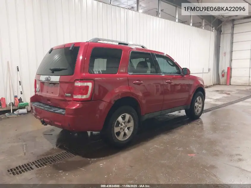 1FMCU9EG6BKA22096 2011 Ford Escape Limited