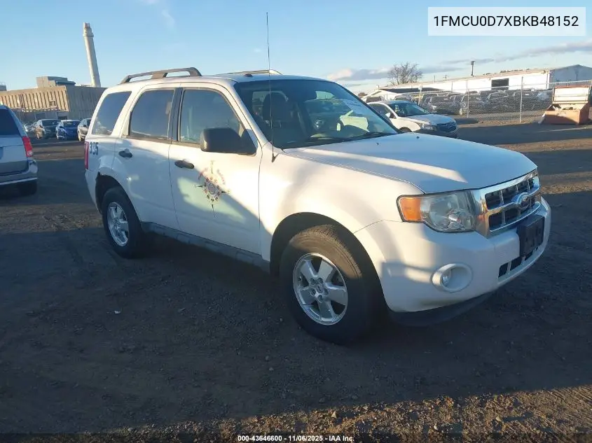 1FMCU0D7XBKB48152 2011 Ford Escape Xlt
