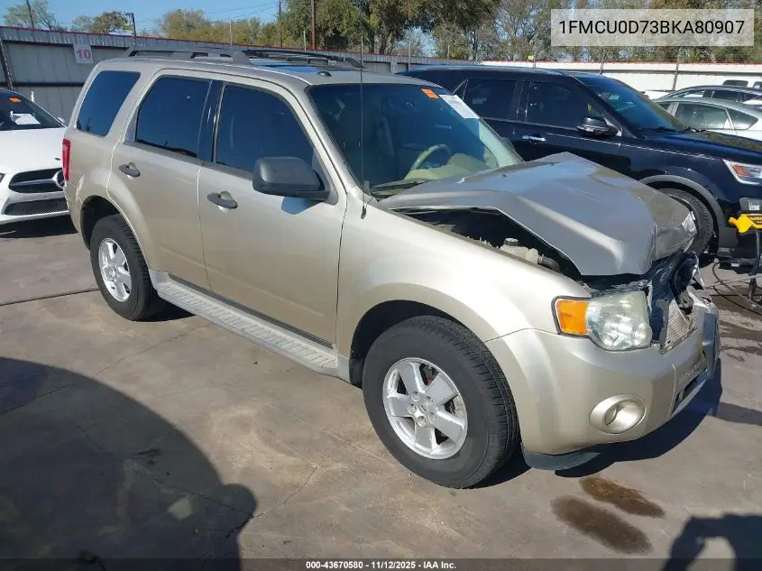 1FMCU0D73BKA80907 2011 Ford Escape Xlt