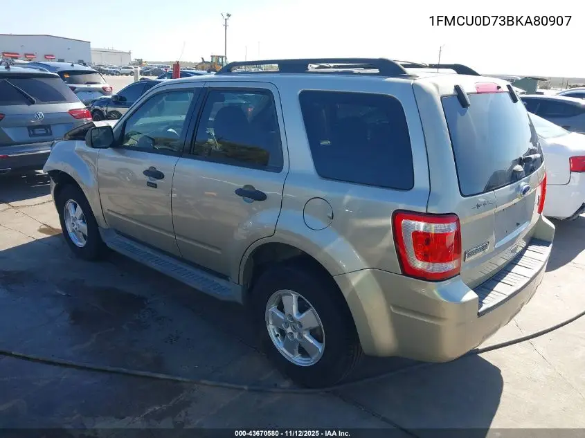 1FMCU0D73BKA80907 2011 Ford Escape Xlt