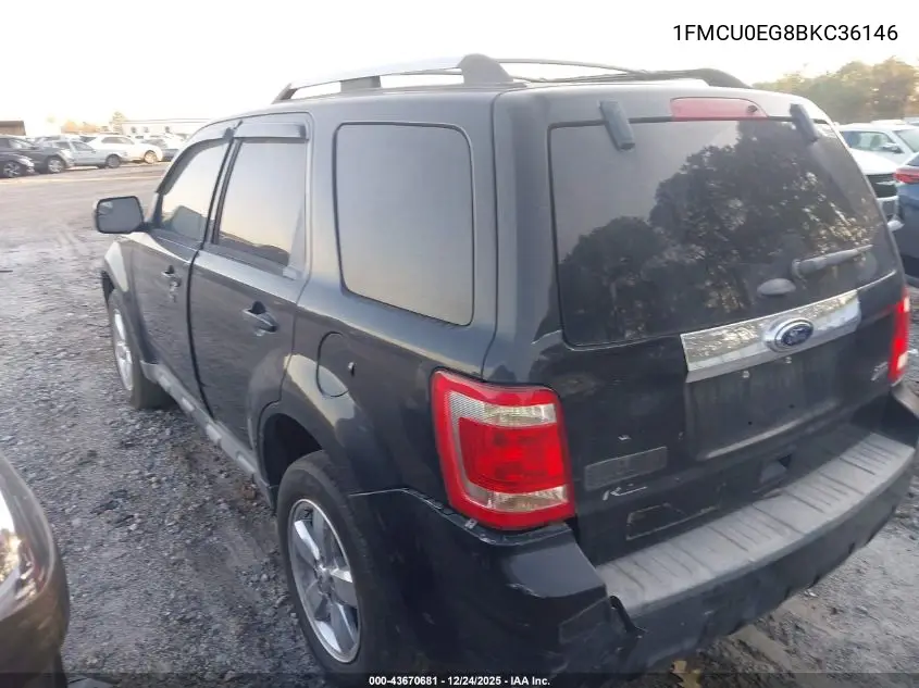 1FMCU0EG8BKC36146 2011 Ford Escape Limited
