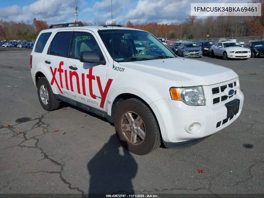1FMCU5K34BKA69461 2011 Ford Escape Hybrid