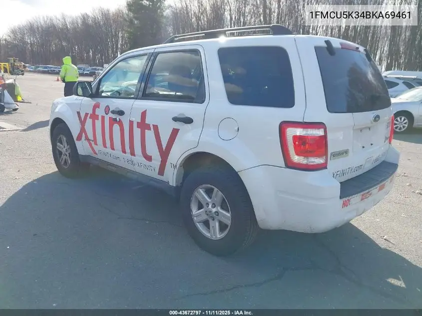 1FMCU5K34BKA69461 2011 Ford Escape Hybrid