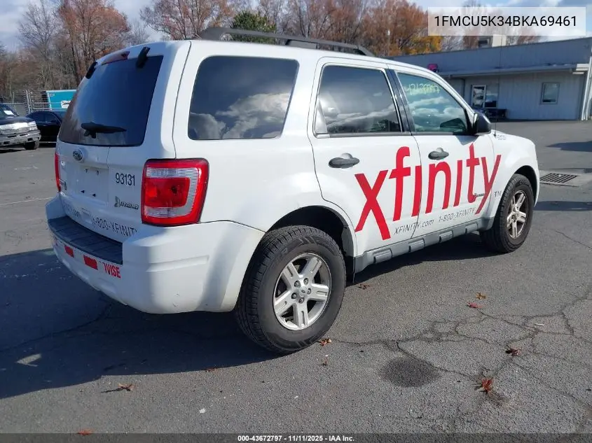 1FMCU5K34BKA69461 2011 Ford Escape Hybrid