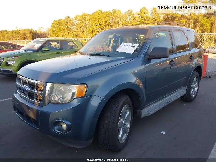 1FMCU0DG4BKC02299 2011 Ford Escape Xlt