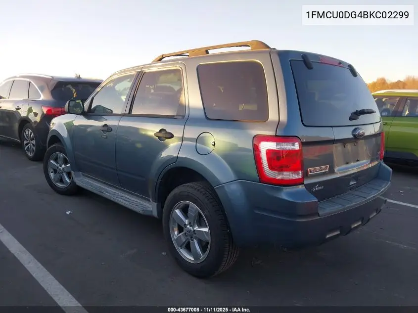 1FMCU0DG4BKC02299 2011 Ford Escape Xlt