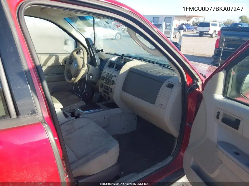 1FMCU0D77BKA07247 2011 Ford Escape Xlt