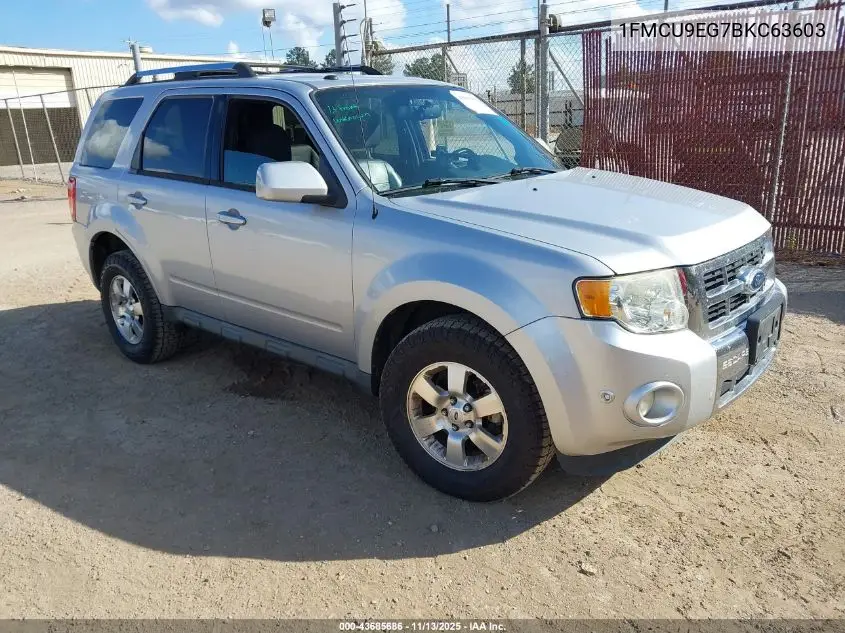 1FMCU9EG7BKC63603 2011 Ford Escape Limited