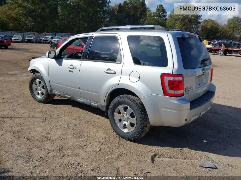 1FMCU9EG7BKC63603 2011 Ford Escape Limited
