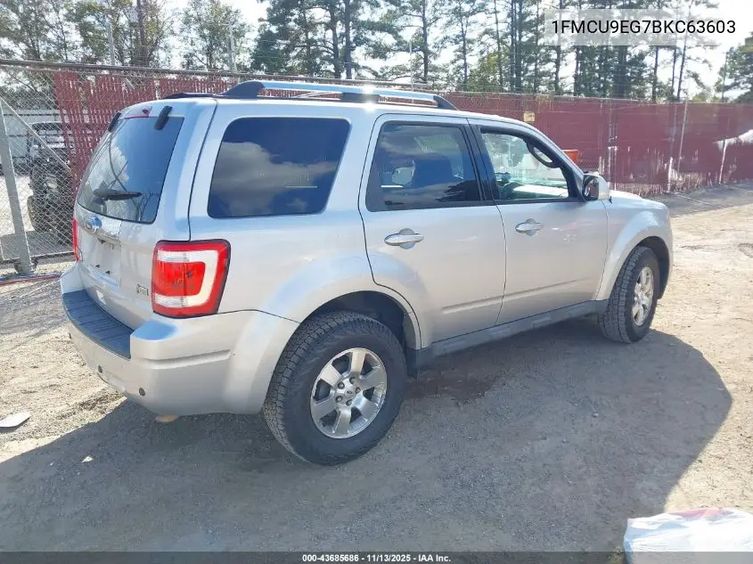 1FMCU9EG7BKC63603 2011 Ford Escape Limited