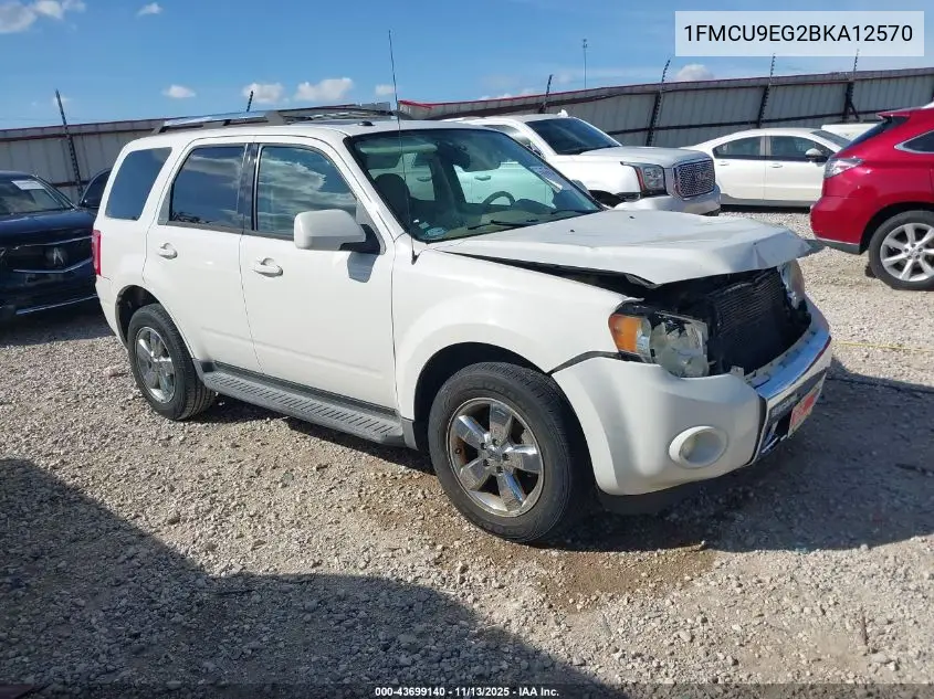1FMCU9EG2BKA12570 2011 Ford Escape Limited
