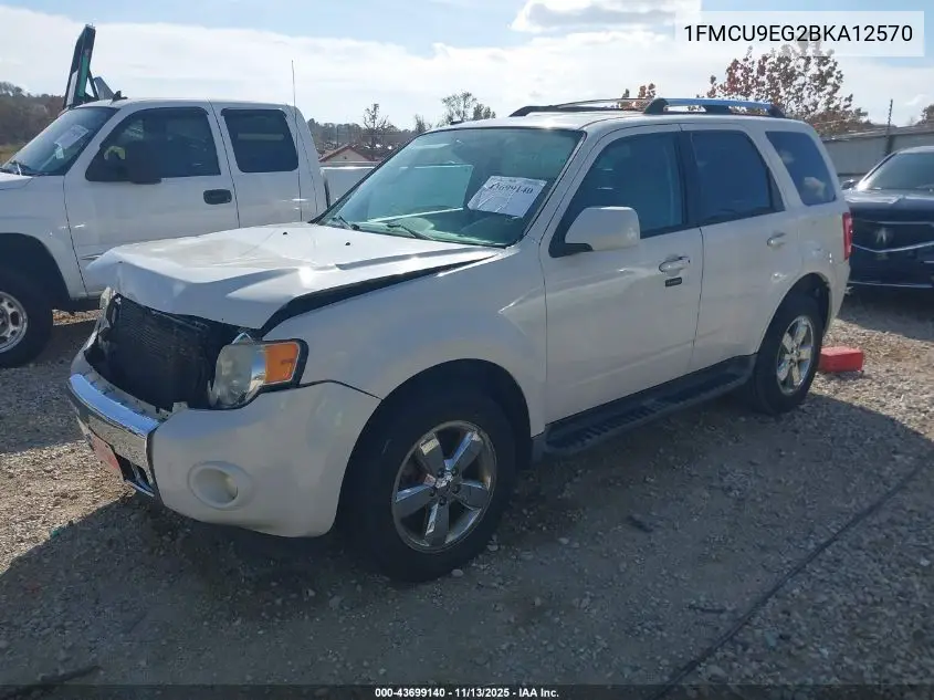 1FMCU9EG2BKA12570 2011 Ford Escape Limited
