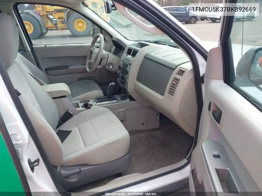 1FMCU5K37BKB92669 2011 Ford Escape Hybrid