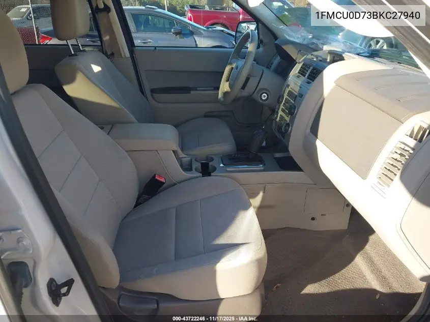 1FMCU0D73BKC27940 2011 Ford Escape Xlt