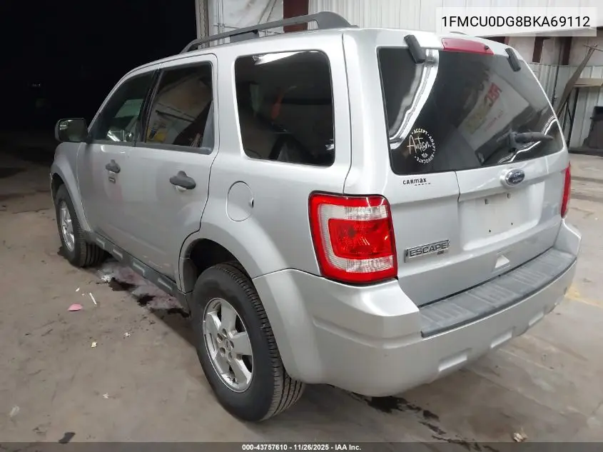 1FMCU0DG8BKA69112 2011 Ford Escape Xlt