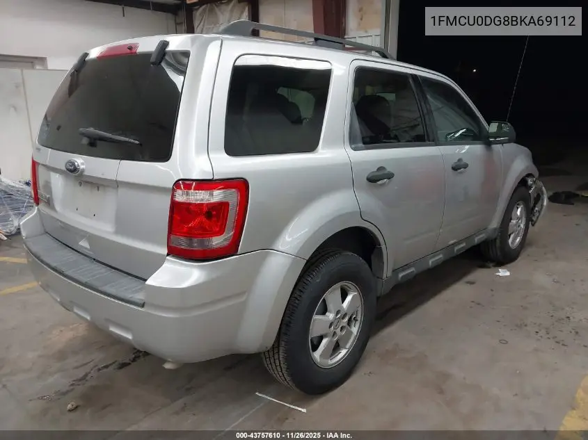 1FMCU0DG8BKA69112 2011 Ford Escape Xlt