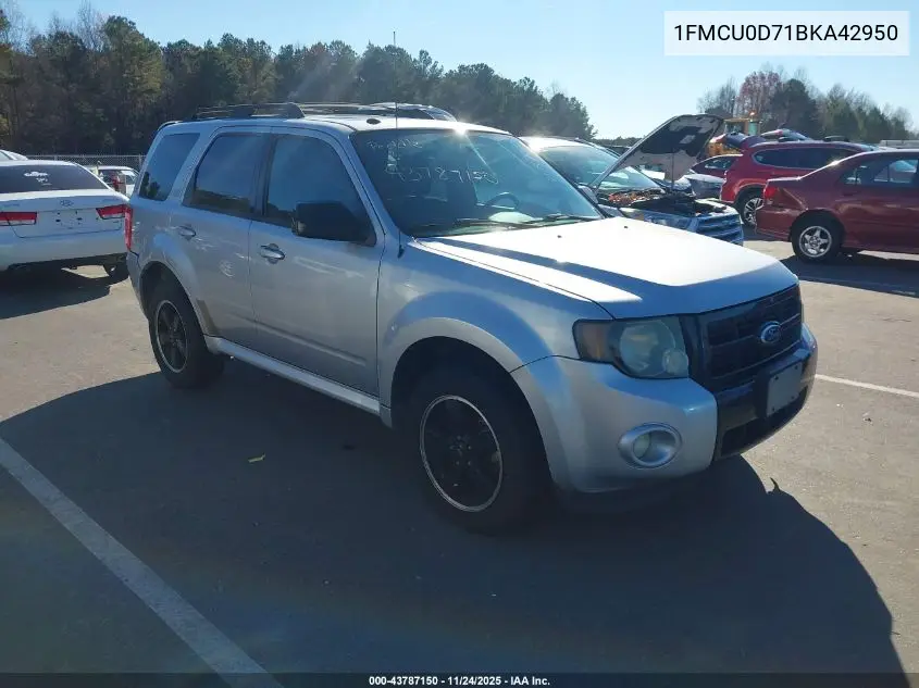 1FMCU0D71BKA42950 2011 Ford Escape Xlt