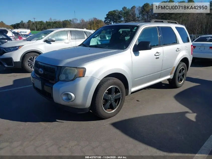 1FMCU0D71BKA42950 2011 Ford Escape Xlt