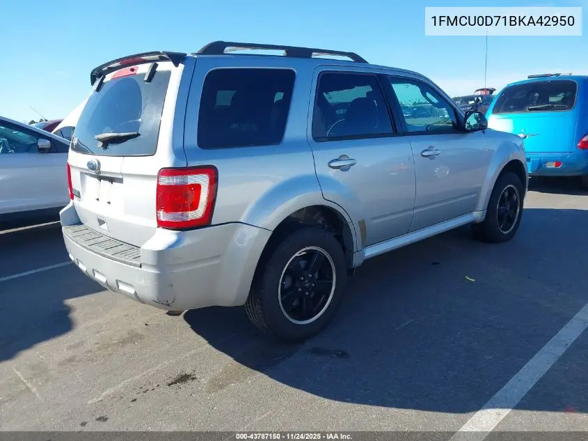1FMCU0D71BKA42950 2011 Ford Escape Xlt