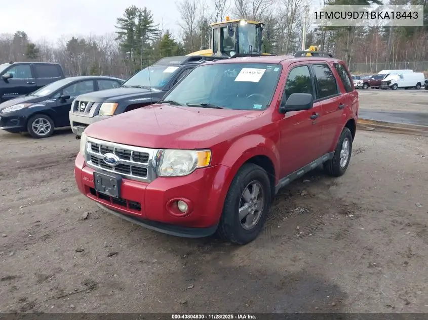 1FMCU9D71BKA18443 2011 Ford Escape Xlt