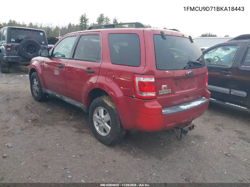 1FMCU9D71BKA18443 2011 Ford Escape Xlt